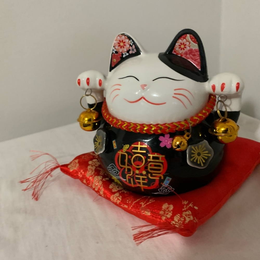 Black & White Cat Coin Bank